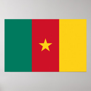 Canvas Print mit Flagge Kameruns Poster