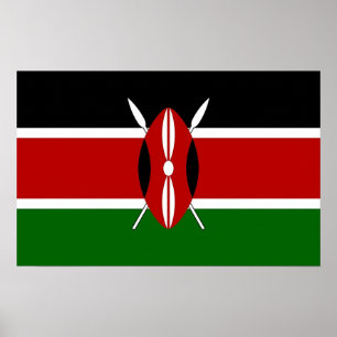 Canvas Print mit Flagge Kenias Poster