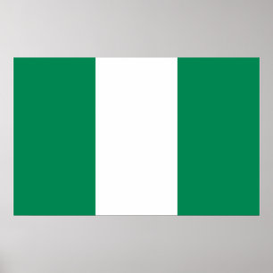 Canvas Print mit Flagge Nigerias Poster
