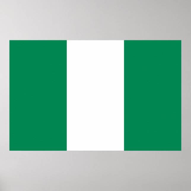 Canvas Print mit Flagge Nigerias Poster (Vorne)