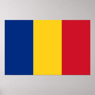 Canvas Print mit Flagge Rumäniens Poster