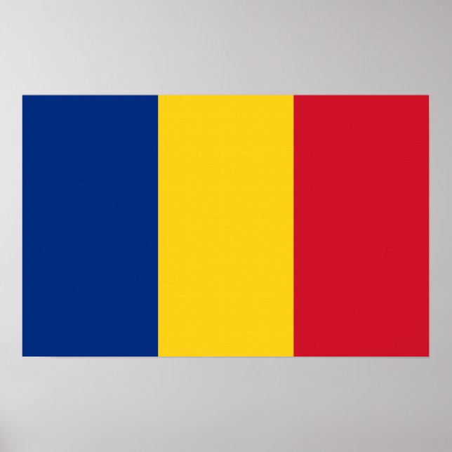 Canvas Print mit Flagge Rumäniens Poster (Vorne)