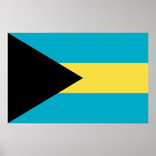 Canvas Print mit Flagge von Bahamas Poster