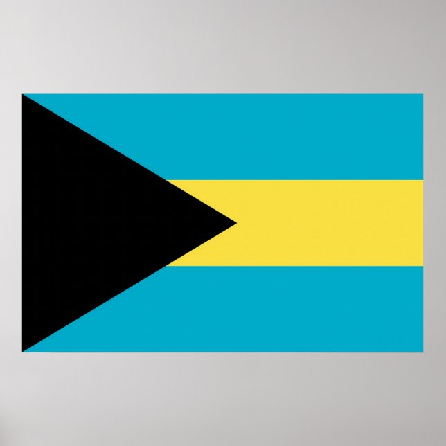 Canvas Print mit Flagge von Bahamas Poster (Vorne)
