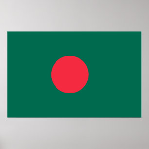 Canvas Print mit Flagge von Bangladesch Poster