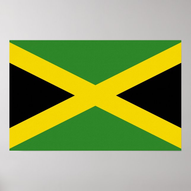 Canvas Print mit Flagge von Jamaika Poster (Vorne)