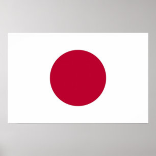 Canvas Print mit japanischer Flagge Poster