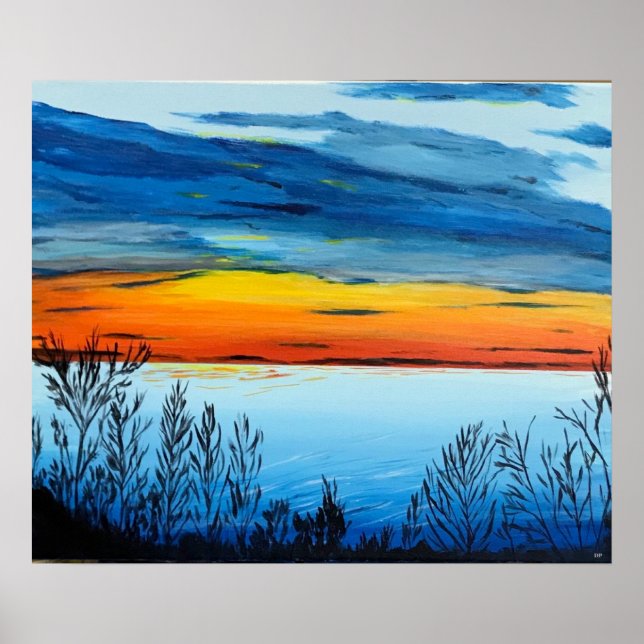 Canvas Print mit Sunset Poster (Vorne)