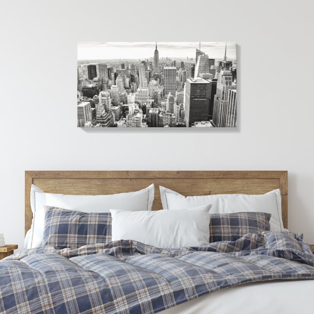 Canvas Print - New York City Skyline Leinwanddruck (Insitu (Schlafzimmer))