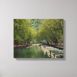 Canvas Print of Vassé Canal, Annecy, Frankreich Leinwanddruck