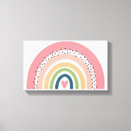 Canvas Print - Pink Rainbow Polka Dots Leinwanddruck