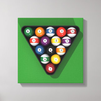 Canvas Print: Rackte Pool Balls / Billard Leinwanddruck