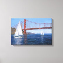 Canvas Print "Sailing under Golden Gate"