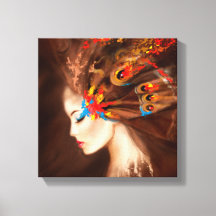 Canvas print Schöne Frau Butterfly