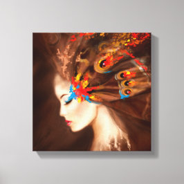 Canvas print Schöne Frau Butterfly Leinwanddruck