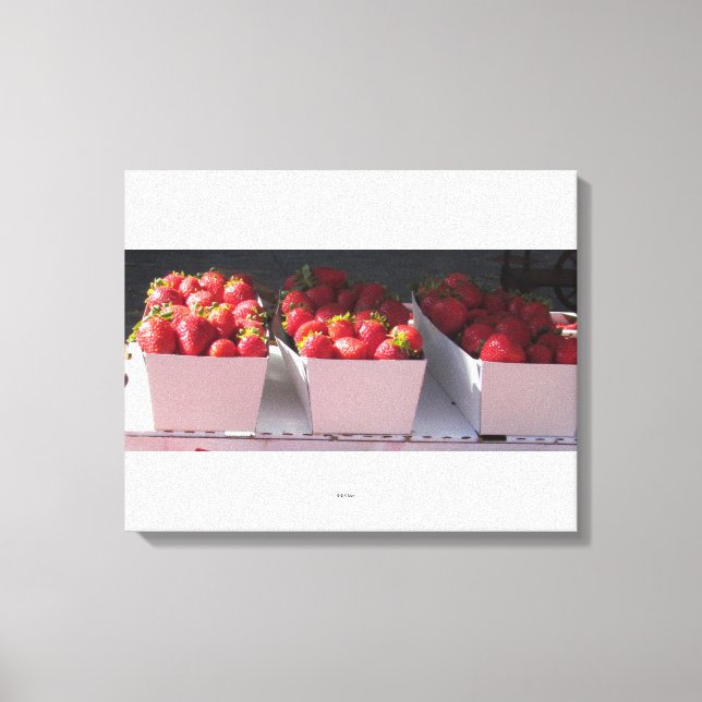 Canvas Print - Strawberry Baskets Leinwanddruck (Vorderseite)