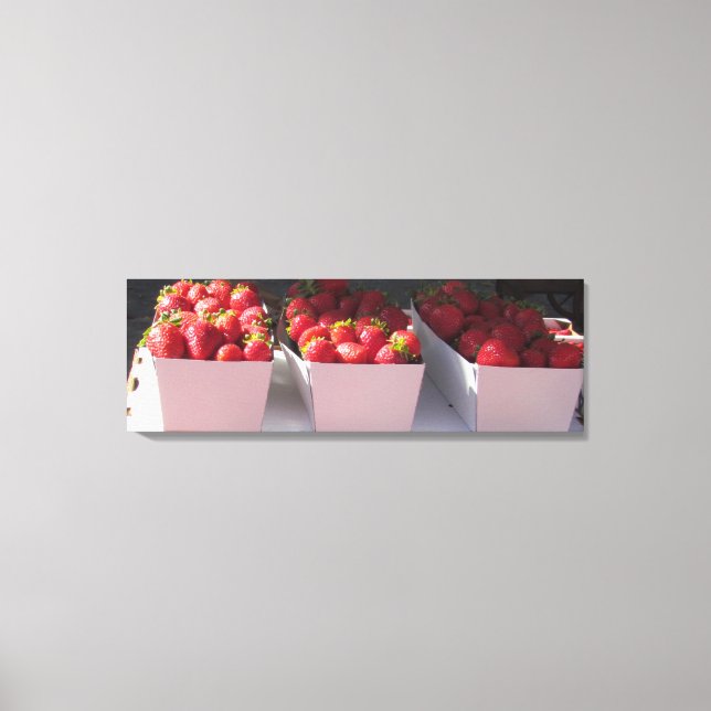 Canvas Print - Strawberry Baskets Leinwanddruck (Vorderseite)