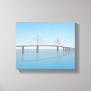 Canvas Print: Sunshine Skyway Bridge Leinwanddruck