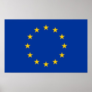 Canvas Print with Flag of European Union Poster