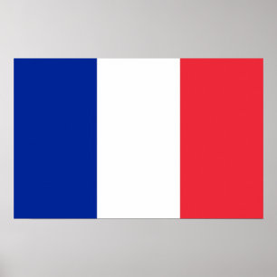 Canvas Print with Flag of France Poster