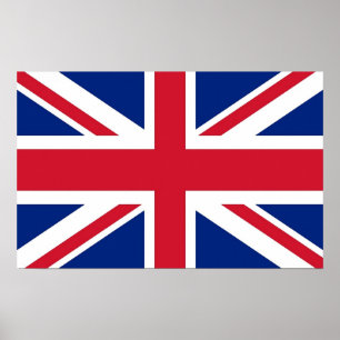Canvas Print with Flag of United Kingdom Poster