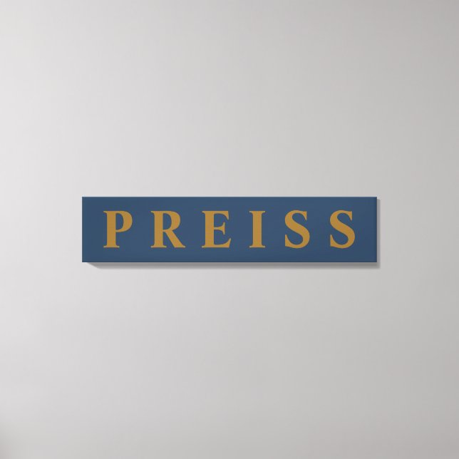 Canvas Print (zuerst/Family/Nachname) Leinwanddruck (Vorderseite)