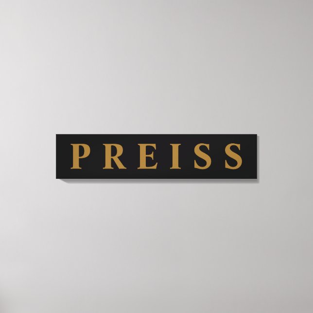 Canvas Print (zuerst/Family/Nachname) Leinwanddruck (Vorderseite)