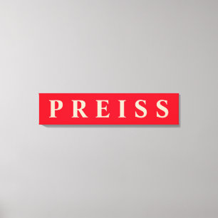 Canvas Print (zuerst/Family/Nachname) Leinwanddruck