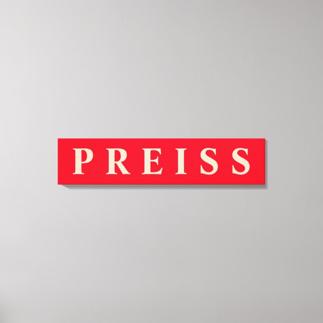 Canvas Print (zuerst/Family/Nachname) Leinwanddruck (Vorderseite)