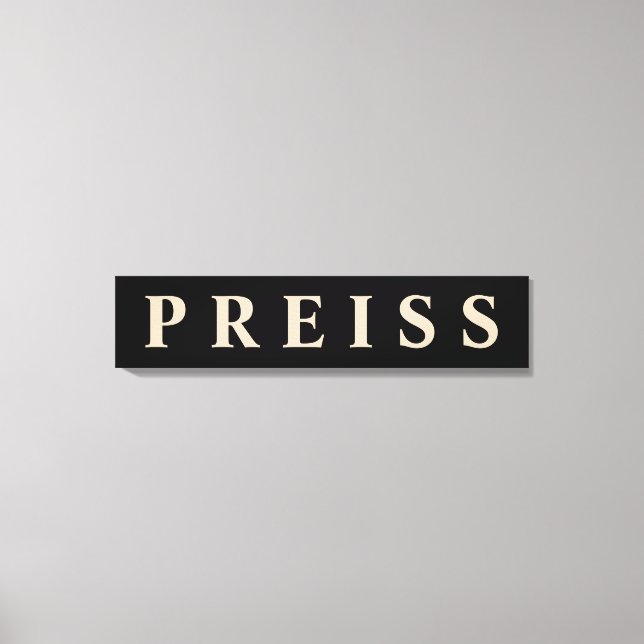 Canvas Print (zuerst/Family/Nachname) Leinwanddruck (Vorderseite)