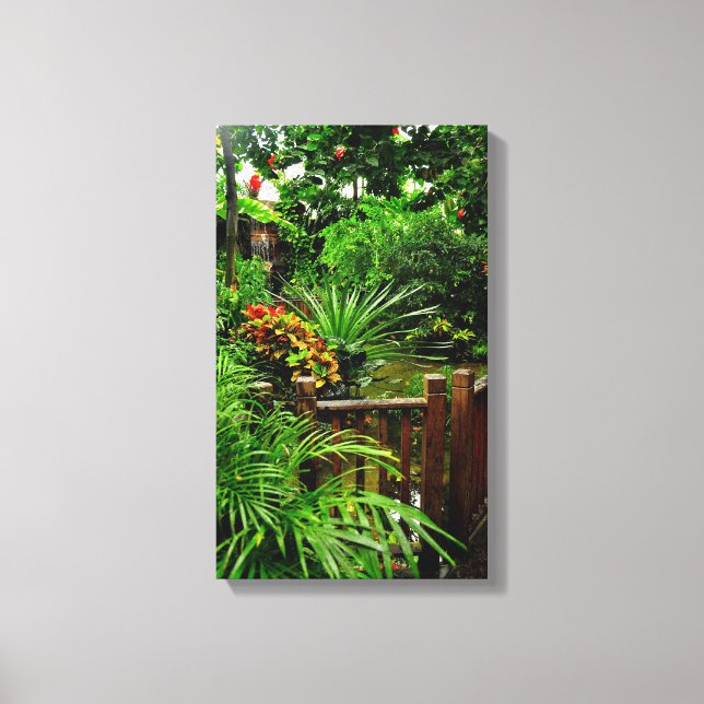 Canvas, Stretched, Tropengarten Leinwanddruck (Vorderseite)
