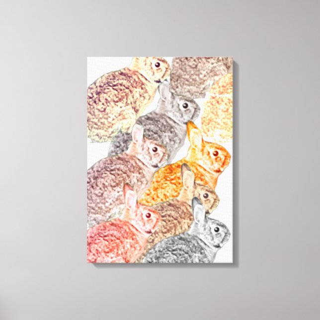 Canvas: Wild about Rabbits  Leinwanddruck (Vorderseite)