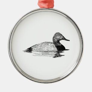 Canvasback Duck Ornament Aus Metall
