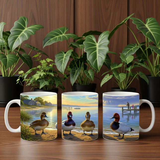 Canvasback Ducks Coffee Tasse Wrap Design (Von Creator hochgeladen)