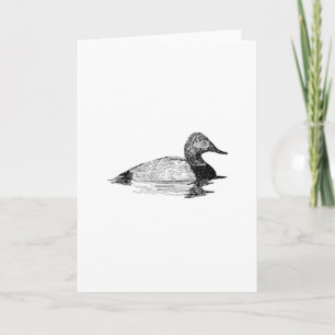 Canvasback Line Art Karte
