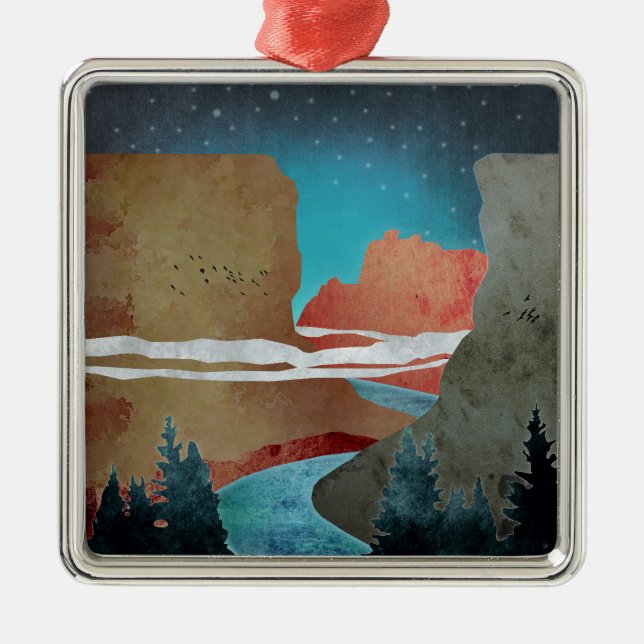 Canyon Birds Ornament Aus Metall (Vorne)