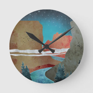 Canyon Birds Runde Wanduhr