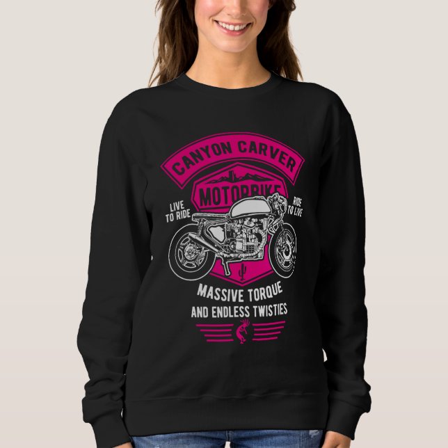 Canyon Carver Vintage Motorcycle Retro 19 Sweatshirt (Vorderseite)
