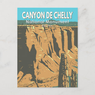 Canyon De Chelly National Monument Arizona Vintage Postkarte