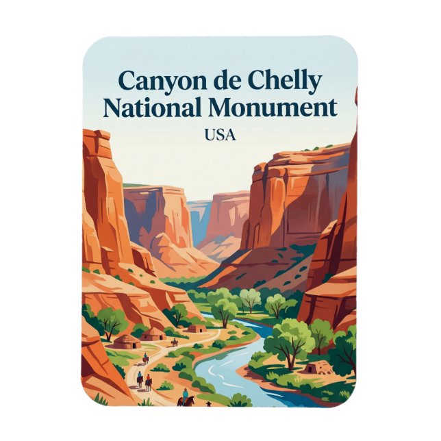 Canyon de Chelly National Monument USA Magnet (Vertikal)
