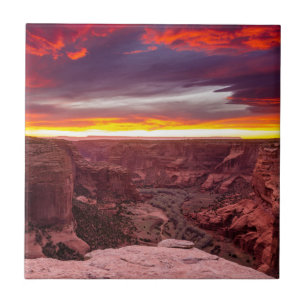 Canyon de Chelly, Sonnenuntergang, Arizona Fliese