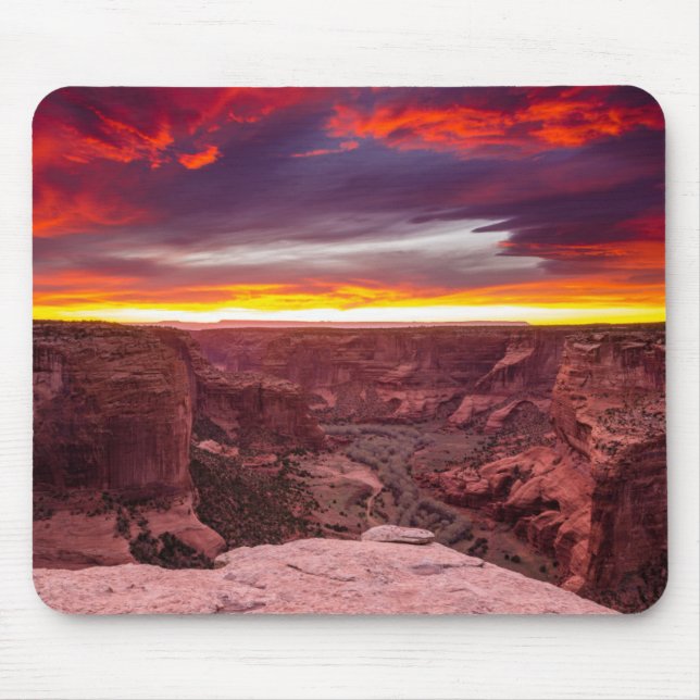 Canyon de Chelly, Sonnenuntergang, Arizona Mousepad (Vorne)