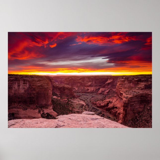 Canyon de Chelly, Sonnenuntergang, Arizona Poster (Vorne)