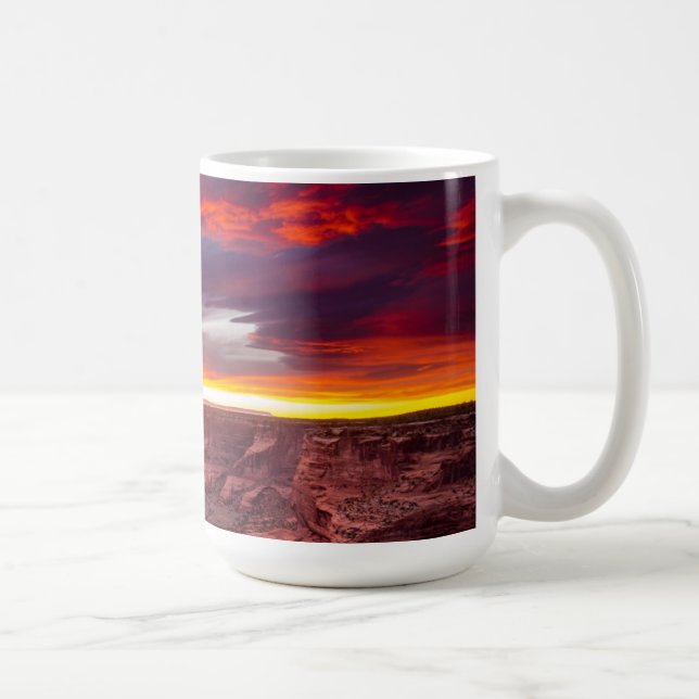 Canyon de Chelly, Sonnenuntergang, Arizona Tasse (Rechts)