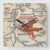 Canyon de Chelly Vintag Map