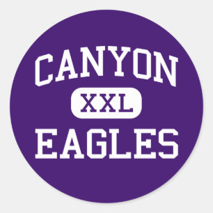 Canyon - Eagles - High School - Canyon Texas Runder Aufkleber