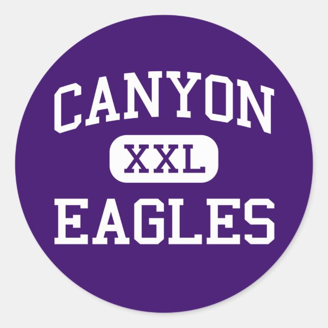 Canyon - Eagles - High School - Canyon Texas Runder Aufkleber (Vorderseite)