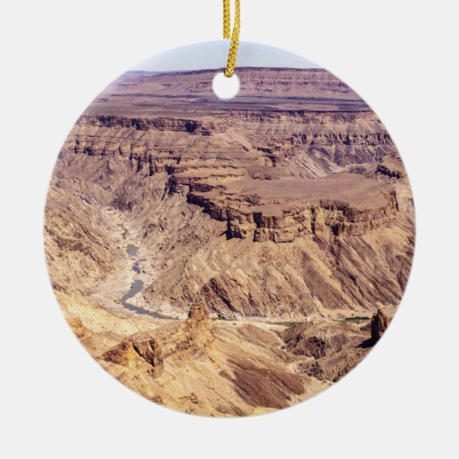 Canyon (Fischfluss) in Südnamibia, Afrika Keramik Ornament (Vorne)