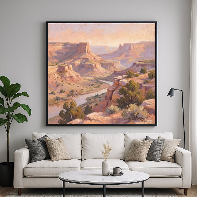 Canyon-Landschaft - Pastell-Malstil-Kunst Poster (Von Creator hochgeladen)