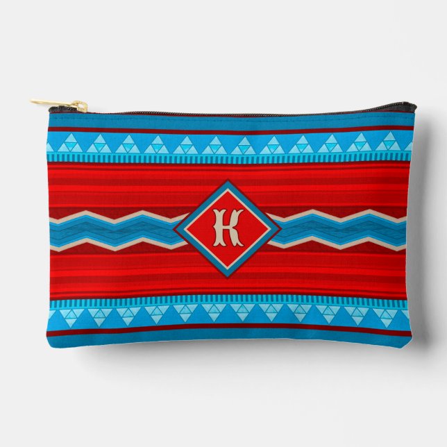 Canyon Red Turquoise Sm Monogram Zubehörtasche (Vorderseite)